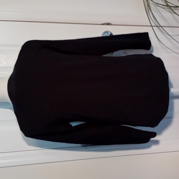 Soft Surroundings Delia Button Long Sleeve Top Black Size Petite Small - Picture 6 of 15